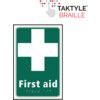 First Aid Sign Taktyle 150mm x 225mm thumbnail-0