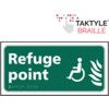 Refuge Point Wheelchair Sign -Taktyle 300mm x 150mm thumbnail-0