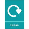 Glass Recycling Sign Self Adhesive Vinyl 150mm x 200mm thumbnail-0