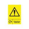 Hazardous Material Recycling Sign Rigid PVC 200mm x 300mm thumbnail-0