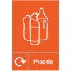 Plastic Recycling Sign Self Adhesive Vinyl 150mm x 200mm thumbnail-0