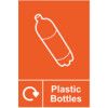 Plastic Bottles Recycling Sign Self Adhesive Vinyl 150mm x 200mm thumbnail-0