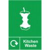 Kitchen Waste Recycling Sign Self Adhesive Vinyl 200mm x 300mm thumbnail-0