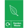 Garden Waste Recycling Sign Self Adhesive Vinyl 150mm x 200mm thumbnail-0