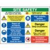 Site Safety Visitors and Drivers Rigid PVC Sign - 800 x 600mm thumbnail-0