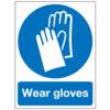 Wear Gloves Rigid PVC Sign 150mm x 200mm thumbnail-0