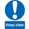 Keep Clear Vinyl Sign 297 x 420mm thumbnail-0