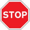 Stop Wall-fix Class 2 Reflective Aluminium Sign 600mm x 600mm thumbnail-0