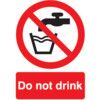 Do Not Drink Rigid PVC Sign 75mm x 100mm thumbnail-0