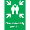 Fire Assembly Point Rigid PVC Sign - 297 x 420mm thumbnail-0