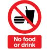 No Food or Drink Vinyl Sign 148mm x 210mm thumbnail-0