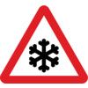 Temporary Snow and Ice Road Sign with Stanchion 600mm thumbnail-0