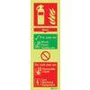 Water Fire Extinguisher Photoluminescent Rigid PVC Sign 90mm x 280mm thumbnail-0