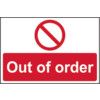 Out Of Order Rigid PVC Sign 300mm x 200mm thumbnail-0