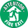 FM17 Floor Marker Fire Exit PVC Film Sign 430mm x 430mm thumbnail-0