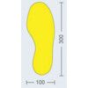 FLOOR SIGNAL MARKER FEET 300x100mm 5xR, 5xL WHITE thumbnail-0