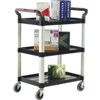 Service Trolley, 150kg Rated Load, Braked Swivel Castors, 980mm x 460mm thumbnail-0