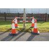 Demarcation Pole, PVC, Red/White, 1100mm thumbnail-3