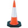 Dominator™ Traffic Cone, Polyethylene, Orange, Reflective, 500mm thumbnail-0