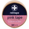 RELITAPE WASHPROOF TAPE 2.5CMx5M PINK thumbnail-1