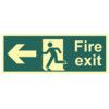 FIRE EXIT (MAN ARROW LEFT)-PHOTOLUM. (400 X 150MM) thumbnail-0