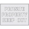 PRIVATE PROPERTY KEEP OUT STENCIL(190 X 300MM) thumbnail-0