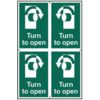 TURN TO OPEN - PVC (200 X 300MM)  thumbnail-0