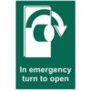 IN EMERGENCY TURN TO OPEN (RIGHT)- RPVC (100 X 150MM) thumbnail-0