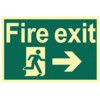 FIRE EXIT RUNNING MAN ARROW RIGHT- PHS (300 X 200MM) thumbnail-0