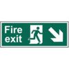 FIRE EXIT (MAN ARROW DOWN/RIGHT)-RPVC (600 X 200MM) thumbnail-0