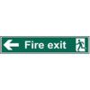 FIRE EXIT (MAN ARROW LEFT) -RPVC(750 X 150MM) thumbnail-0