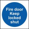 FIRE DOOR KEEP LOCKED SHUT (MULTIPK-20) - PVC (70 X 70MM) thumbnail-0