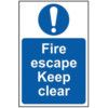 FIRE ESCAPE KEEP CLEAR - SAV (400X 600MM) thumbnail-0