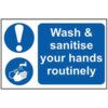 WASH & SANITISE YOUR HANDSROUTINELY - PVC (300 X 200MM) thumbnail-0