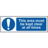 THIS AREA MUST BE KEPT CLEAR ATALL TIMES - RPVC (300 X 100MM) thumbnail-0