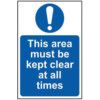 THIS AREA MUST BE KEPT CLEAR ATALL TIMES - SAV (200 X 300MM) thumbnail-0