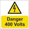 DANGER 400 VOLTS - 100 ROLL SAV(75 X 75MM) thumbnail-0