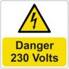 DANGER 230 VOLTS - PK-25 SAV(75 X75MM) thumbnail-0