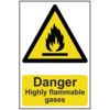 DANGER HIGHLY FLAMMABLE GASES -PVC (200 X 300MM) thumbnail-0