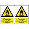 DANGER HIGHLY FLAMMABLE MATERIAL- PVC (300 X 200MM) thumbnail-0