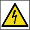 HAZARD WARNING ELECTRICAL SYMBOL-RPVC (100 X 100MM) thumbnail-0