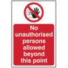 NO UNAUTHORISED PERSONS ALLOWEDBE YOND POINT-CORREX(200X300MM) thumbnail-0