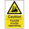 CAUTION FORK LIFT TRUCKSOPERATING- RPVC (200 X 300MM) thumbnail-0