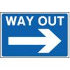 WAY OUT ARROW RIGHT- RPVC (600X450MM) thumbnail-0