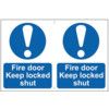 FIRE DOOR KEEP LOCKED SHUT -PVC(300 X 200MM) thumbnail-0