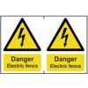 DANGER ELECTRIC FENCE - PVC (300X200MM) thumbnail-0