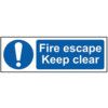 FIRE ESCAPE KEEP CLEAR - RPVC(300X 100MM) thumbnail-0