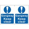 GANGWAY KEEP CLEAR - PVC (300X200MM) thumbnail-0