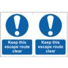 KEEP THIS ESCAPE ROUTE CLEAR -PVC(300 X 200MM) thumbnail-0