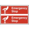 EMERGENCY STOP - PVC (300 X200MM) thumbnail-0